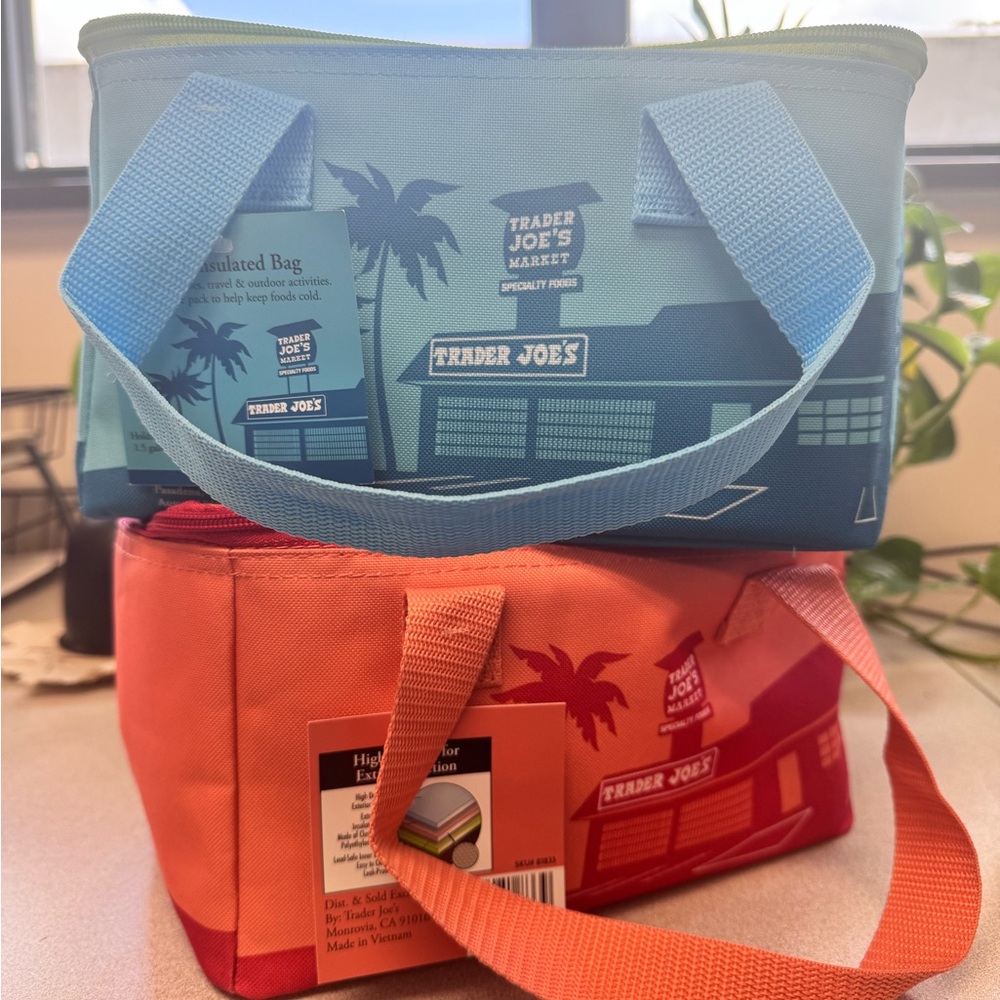 Trader Joe's Insulated Mini Bag - Blue and Orange